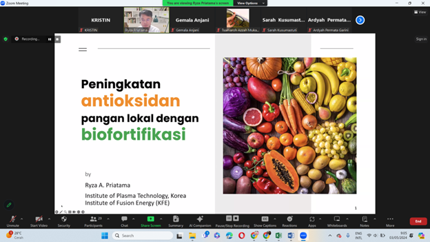 Visiting Lecturer “Improving Nutrition Through Biofortification”