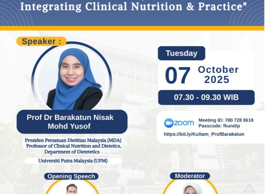 Perkuat Kolaborasi Akademik Global, Departemen Ilmu Gizi FK Undip Selenggarakan Kuliah Tamu Visiting Professor bersama Universiti Putra Malaysia